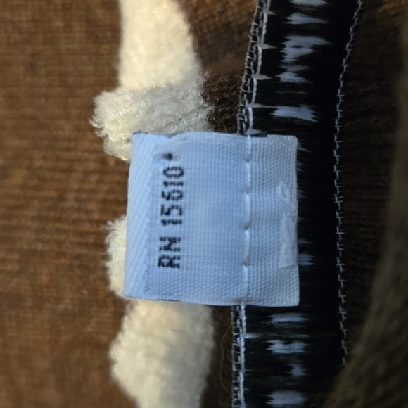 Sweater Mercer Street Studio Women Size L Brown Shell w/ Cream Trim Holiday - Picture 12 of 14